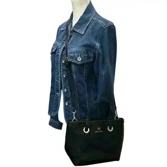 Nanette Lapore Black Leather Pebble Bag Purse Crossbody - Picture 3 of 9